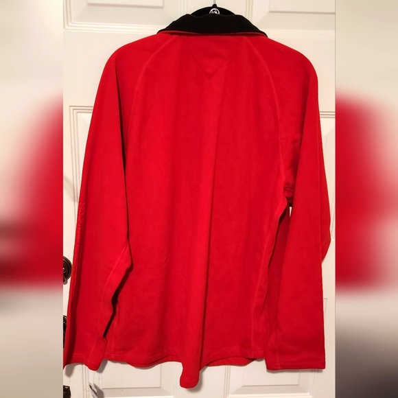 VINTAGE TOMMY HILFIGER Men's Long Sleeve Fleece Pullover Jacket Size L Red NWT - Picture 11 of 11